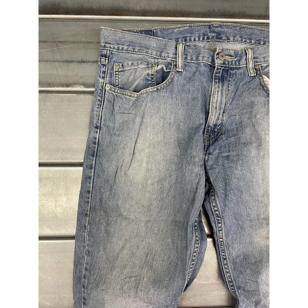 VTG Levis 559 Jeans Mens 36X34 Blue Light Wash Denim Relaxed Straight Distressed